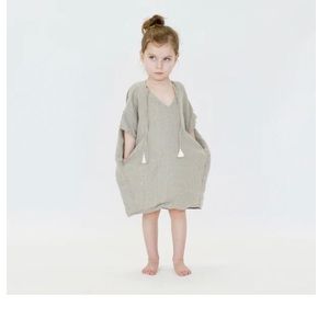 ATSUYO ET AKiKO linen shift dress, girls size 10, NWT
